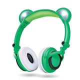 ART+SOUND LED Light Up Frog Bluetooth Wireless / Wired Headphones: Built-In Microphone - Retail: $13