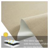 NUTRO CHILL Blackout Window Blinds Cordless, Spring System Window Shades with UV Protection Thermal Insulated Linen Fabric, Roller Blinds for Home Office(28