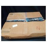 Navaris 24 Hour Wall Clock - 11.8\" Analog Military Time Clock with Silent Movement Non-Ticking Hands - Battery Operated - Silver Frame with Black Face - Retail: $27