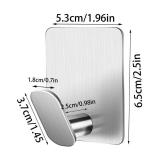 4 DELITON SUS 304 Stainless Steel Hooks, Silver - Retail: $20