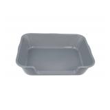 Ying Tutu 1 Pack of Extra Large Cat Litter Box (ABS Material), Low Entry Senior Litter Pen for Geriatric Kitty Big Cats, Jumbo Pet Safe Litter Boxes Tray for Indoor Pets Potty (Gray, 24\" L x 20\" W) 