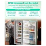 Upgarded W10830055 Refrigerator French Door Gasket Fit for Maytag KitchenAid Kenmore Whirlpool, Freezer Door Gasket Seal Replace W10163991 W10191105 W10443238 AP6027230 PS11759512 EAP11759512 4458810 