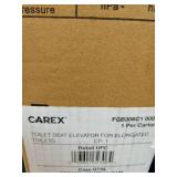 Carex Toilet Seat Riser, Elongated Raised Toilet Seat Adds 3.5 inches to Toilet Height, for Assistance Bending or Sitting, 300 Pound Weight Capacity Toilet Riser - Retail: $35