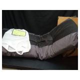 YIJIAN HOME Outdoor Bench Cushion, Blue Shredded Memory Foam, Waterproof Patio Furniture Cushion Fade Resistant Indoor Window Seat Pad 4.5inch Extra Thick with Adjustable Strap 42 x 16 Inch, **GREY***