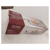 Home Decorators Collection Evelyn 60-Watt Clear Glass Shades Brushed Nickel Finish Vanity 3 Light