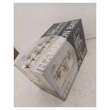 Truitt 14.2 in. 2-Light Brushed Nickel Modern Transitional Vanity with Frosted and Clear Edge Glass Shades