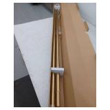 llen roth Bexley 72-in to 144-in Brushed Gold Steel Single Curtain Rod, (Incomplete)