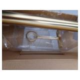 llen roth Bexley 72-in to 144-in Brushed Gold Steel Single Curtain Rod, (Incomplete)