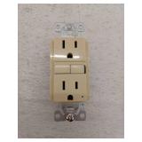 Eaton 15 -Amp 125-volt GFCI Residential Decorator Outlet Receptacle, Ivory