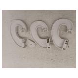 Closetmaid Closet Rod Support Bracket - Resin - 5.75-in H x 3.87-in D x 0.87-in W - White 5565500, 3 Pack