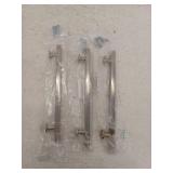 Emtek 86456 Us15 8 in Freestone Pull in Satin Nickel, 3 Pack