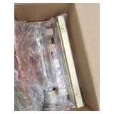 Closmere 5 in. 1-Light Brushed Gold Mid-Century Modern Wall Sconce with Clear Glass Shade