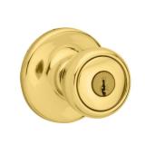 Kwikset Mobile Home Polished Brass Entry Knobs ANSI/BHMA Grade 3 1-3/4