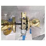 Kwikset Mobile Home Polished Brass Entry Knobs ANSI/BHMA Grade 3 1-3/4