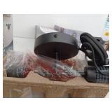 10 in. 2-Light Matte Black Plug-In or Hardwire Wall Sconce for Bathroom