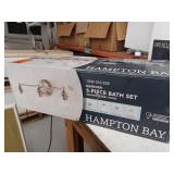 Marsden 23.5 in. 3-Light Brushed Nickel Modern Vanity Light with Matching 4-Piece Bathroom Hardware Accessory Kit