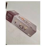 Home Decorators Collection Evelyn 60-Watt Clear Glass Shades Brushed Nickel Finish Vanity 3 Light