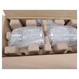 Truitt 14.2 in. 2-Light Brushed Nickel Modern Transitional Vanity with Frosted and Clear Edge Glass Shades