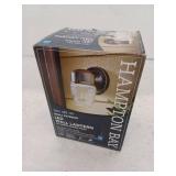 Hampton Bay 7.6 in. Dusk to Dawn Oil-Rubbed Bronze LED Outdoor Wall Light Lantern Sconce