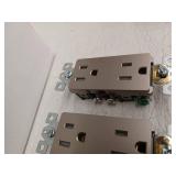 ENERLITES Nickel Elite Series Decorator Receptacle Outlet, lot of 2
