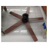 Harbor Breeze Fairbanks Easy2Hang 52-in Matte Black/Sable Ceiling Fan, (Incomplete)