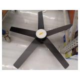 Harbor Breeze Fairbanks Easy2Hang 52-in Matte Black/Sable Ceiling Fan, (Incomplete)