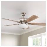 Hampton Bay Rothley II 52 in Indoor LED Brushed Nickel Ceiling Fan with Light Kit