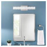 Home Decorators Collection Keighley 18 Inches Chrome LED Crystal Vanity Light Bar