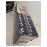 Hampton Bay Truitt 23.25 in. 3-Light Brushed Nickel Modern Transitional Vanity with Frosted and Clear Edge Glass Shades