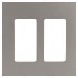 ENERLITES Elite Series Screwless Decorator Wall Plate Child Safe Outlet Cover  Size 2-Gang 4.68  H x 4.73  L  Unbreakable Polycarbonate Thermoplastic  SI8832-NK  Glossy  Nickel, lot of 5