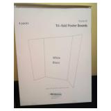 Yeplan 4 Packs Poster Boards,26x17 inches Medium Trifold Poster Boards with Double Sided Tapes,Corrugated Science Fair Display Boards,Professiona Boards,Project Board Retail $17.49