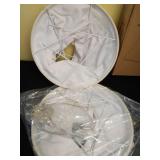 Bell Lamp Shades Set of 2, Beige Shade Replacement for Table Lamps, Floor Lamps, 6"Top x 13"Bottom x 10"High, Fabric Natural Linen Hand Crafted(Spider Fitter), Harp Holders Included, Assembly Required