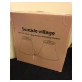 Bell Lamp Shades Set of 2, Beige Shade Replacement for Table Lamps, Floor Lamps, 6"Top x 13"Bottom x 10"High, Fabric Natural Linen Hand Crafted(Spider Fitter), Harp Holders Included, Assembly Required