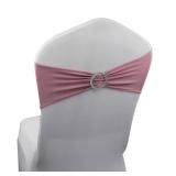 WELMATCH Dusty Rose Spandex Chair Bands Sashes - 12 pcs Wedding Banquet Party Event Decoration Chair Bows Ties (Dusty Rose, 12 pcs) Retail $12.58