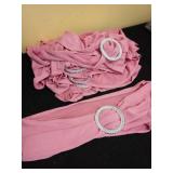 WELMATCH Dusty Rose Spandex Chair Bands Sashes - 12 pcs Wedding Banquet Party Event Decoration Chair Bows Ties (Dusty Rose, 12 pcs) Retail $12.58