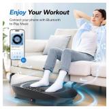 MERACH Vibration Plate Exercise Machine, Whole Body Workout Equipment for Women, Bluetooth and Silicone Pedal, Vibration Plate with Auto Mode, Vibrate Fitness Platform for Home (Black) - Retail: $120