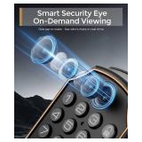 Keyless Entry Deadbolt with Handle Set - WiFi Smart Lock with Camera, 5-in-1 Camera+Doorbell+Fingerprint+Keypad, App Control, Auto Lock, Easy Install, Waterproof for Front Door - Retail: $160