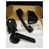 Keyless Entry Deadbolt with Handle Set - WiFi Smart Lock with Camera, 5-in-1 Camera+Doorbell+Fingerprint+Keypad, App Control, Auto Lock, Easy Install, Waterproof for Front Door - Retail: $160