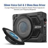 JinYeZi 10\" 1200W Under Seat Subwoofers with Amp, Class D Digital Amp & Efficient Heat Dissipation Design, Independent Control for Low-Pass Filter/Gain/Bass Boost, Suitable for Trucks/SUVs/Jeeps/MPVs