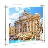 Large Acrylic Floating Picture Frame 18.5 x 22.5ï¼Clear Photo Frame Wall Mount, Display Photo Frames for Office/Home/Living Room, Full Frame Size 22.5 x 18.5 - Retail: $89