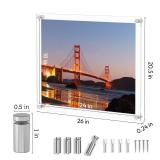 Large Acrylic Floating Picture Frame 18.5 x 22.5ï¼Clear Photo Frame Wall Mount, Display Photo Frames for Office/Home/Living Room, Full Frame Size 22.5 x 18.5 - Retail: $89