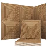 Soon Global Acoustical Wall Panels, 6-Piece 23.62 X 23.62 Inches Art Acoustic Panels, Decorative Acoustic Panels, Acoustic Wall Panels, Sound Absorbing Wall Art, Arcadian Vortex - Retail: $130