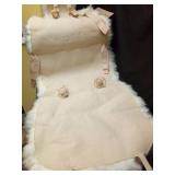 1PCS Lambskin Seat Covers Universal Sheepskin Car Seat Cover Long Wool Fur Auto Cushion Accessories Winter(White with gray tip) - Retail: $0