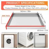 jkxoo Washing Machine Pan-32\" x 30\" x 2.5\" Heavy Duty 304 Stainless Steel Washing Machine Tray, Washer Pan, Washing Drain Pan, Protecting The Floor, Wood Deck, No Hole - Retail: $106