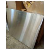 jkxoo Washing Machine Pan-32\" x 30\" x 2.5\" Heavy Duty 304 Stainless Steel Washing Machine Tray, Washer Pan, Washing Drain Pan, Protecting The Floor, Wood Deck, No Hole - Retail: $106