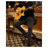 SMART JERRY - Garage Shop Stools, Counter Height Bar Stools, Swivel Barstools Height Adjustable, Work Bench Stool with Back, Kitchen Bar Height Chairs, Black (330lb Weight Capacity) - Retail: $75