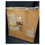 SMART JERRY - Garage Shop Stools, Counter Height Bar Stools, Swivel Barstools Height Adjustable, Work Bench Stool with Back, Kitchen Bar Height Chairs, Black (330lb Weight Capacity) - Retail: $75