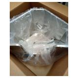 Stainless Steel Corner Cat Litter Box, Metal Litter Box with High Sided, One-Piece Corner Cat Toilet, No Assembly Required, Non-Stick, No Odor Kitten Litter Pan, Easy to Clean, for Small Medium Cats -