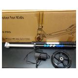 LINGTENG Electric Scooter for Kids Age of 6-9, Kick-Start Boost Scooter with Adjustable Speed and Height, Flash Wheel & Deck Lights - Retail: $83