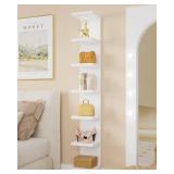 TFK 7 Tier Lack Wall Shelf Unit 77\" Tall Versatile Floating Display Wall Decor Shelf,Space-Optimizing Aesthetic Solution,White - Retail: $70